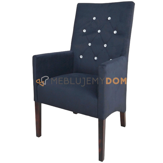 OBLIQUE PIK armchair with crystals 107 cm