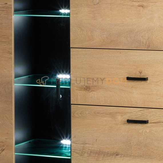 Chest of drawers with showcase SORRENTO
