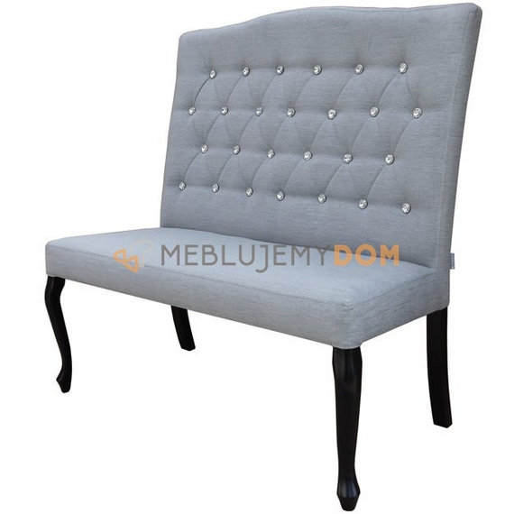 Upholstered bench WINDSOR PIK with crystals 110 cm