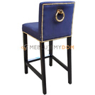 Bar stool NARROW with golden thumbtacks and knocker 91 cm