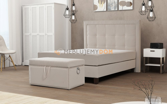 Upholstered headboard CLASSIC PIK with buttons and thumbtacks