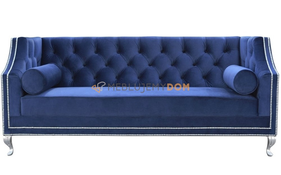 Sofa AMARO with rollers and thumbtacks 2-seater